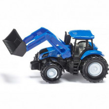 TRACTOR NEW HOLLAND siku CON CARGADOR FRONTAL DE JUGUETE 9,1X3,5X4,8 CM
