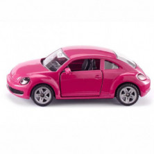 COCHE VW BEETLE ROSA siku 78X36X27MM CON FLORES PARA NIÑOS