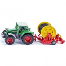 TRACTOR CON RODILLO DE RIEGO SIKU DE METAL A ESCALA 1:87