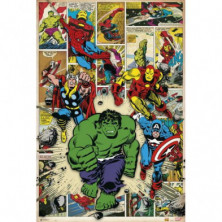 POSTER MARVEL COMIC HERE COME THE HEROES