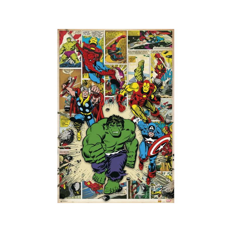 Imagen poster marvel comic here come the heroes