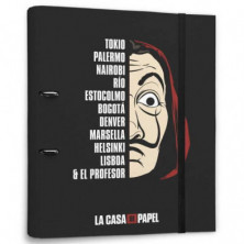 CARPETA 2 ANILLAS LA CASA DE PAPEL PREMIUM