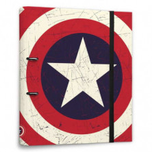 CARPETA 2 ANILLAS CAPITAN AMERICA SHIELD PREMIUN