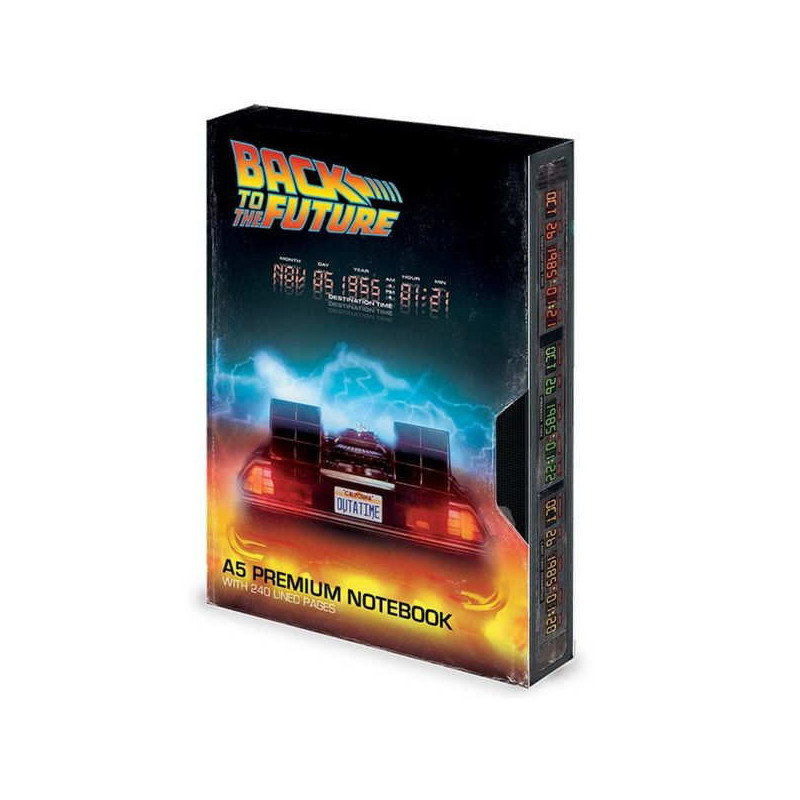 Imagen cuaderno a5 premium back to the future vhs