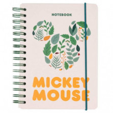 CUADERNO A5 BULLET MICKEY MOUSE TAPA FORRADA