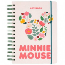 CUADERNO A5 BULLET MINNIE MOUSE TAPA FORRADA