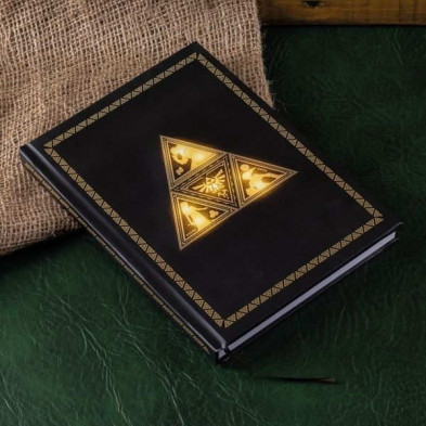 Imagen 1 cuaderno con luz the legend of zelda triforce