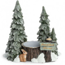 Imagen figura pinos base vela calendario trolls