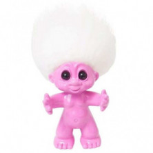 Imagen figura rosa con pelo blanco trolls