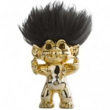 Imagen figura dorada pelo negro trolls 12cm