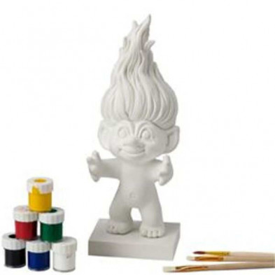 imagen 1 de figura troll blanco para pintar con acuarelas