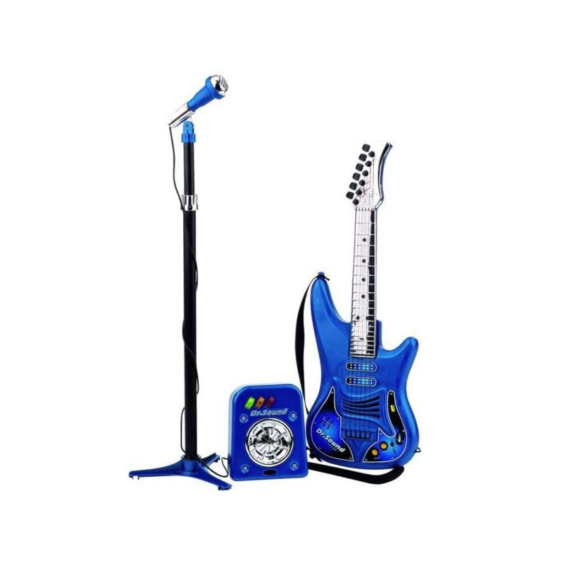 Imagen set guitarra eléctrica azul
