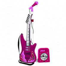 Imagen set guitarra eléctrica rosa 