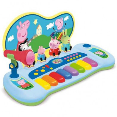 Imagen teclado peppa pig con micro y personajes