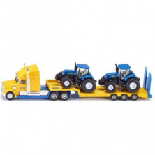 Camión SIKU con tractores New Holland