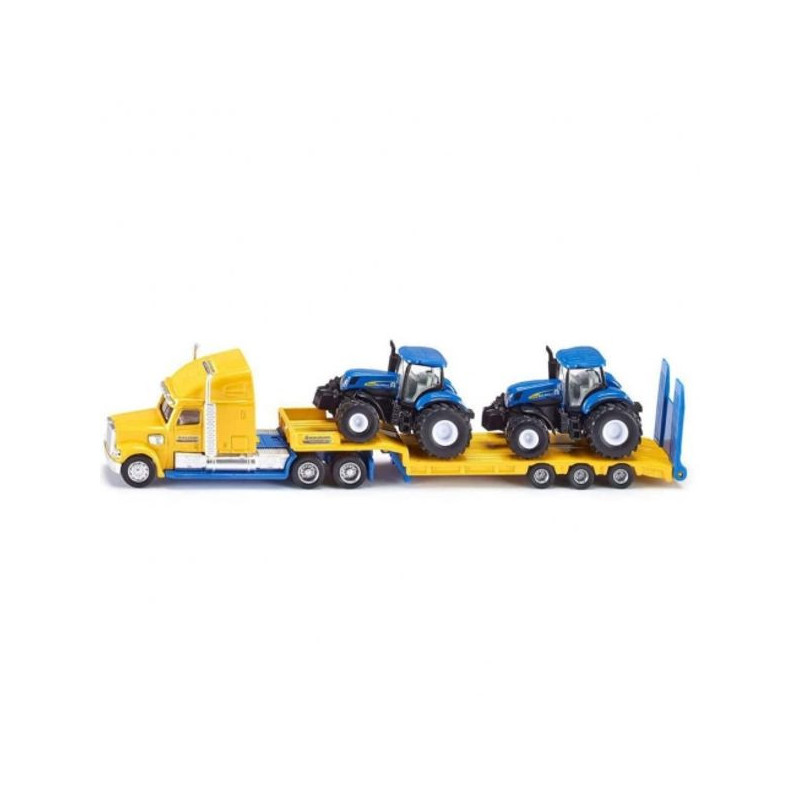 Camión SIKU con tractores New Holland