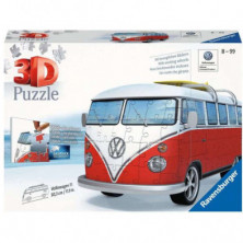 Imagen puzle 3d furgoneta volkswagen t1 162 piezas