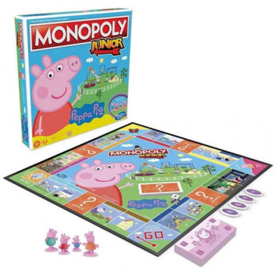 imagen 2 de juego de mesa monopoly junior peppa pig