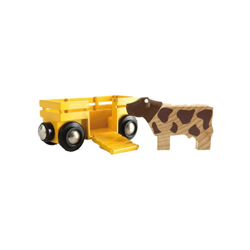 Imagen vaca y vagón brio