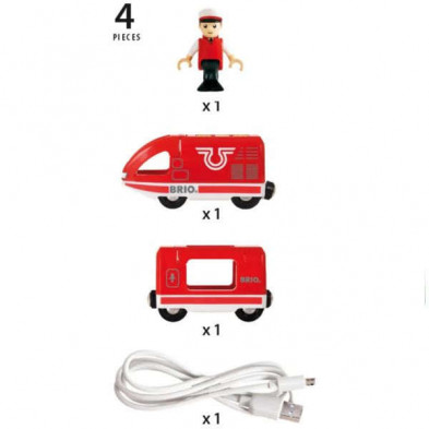 imagen 2 de tren de viajeros recargable por cable usb brio