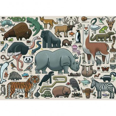 imagen 1 de puzzle ravensburger animales salvajes 1000 piezas