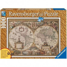Imagen puzzle ravensburger mapamundo antiguo 1000 piezas