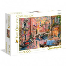 Imagen puzzle clementoni atardecer en venecia 6000 piezas