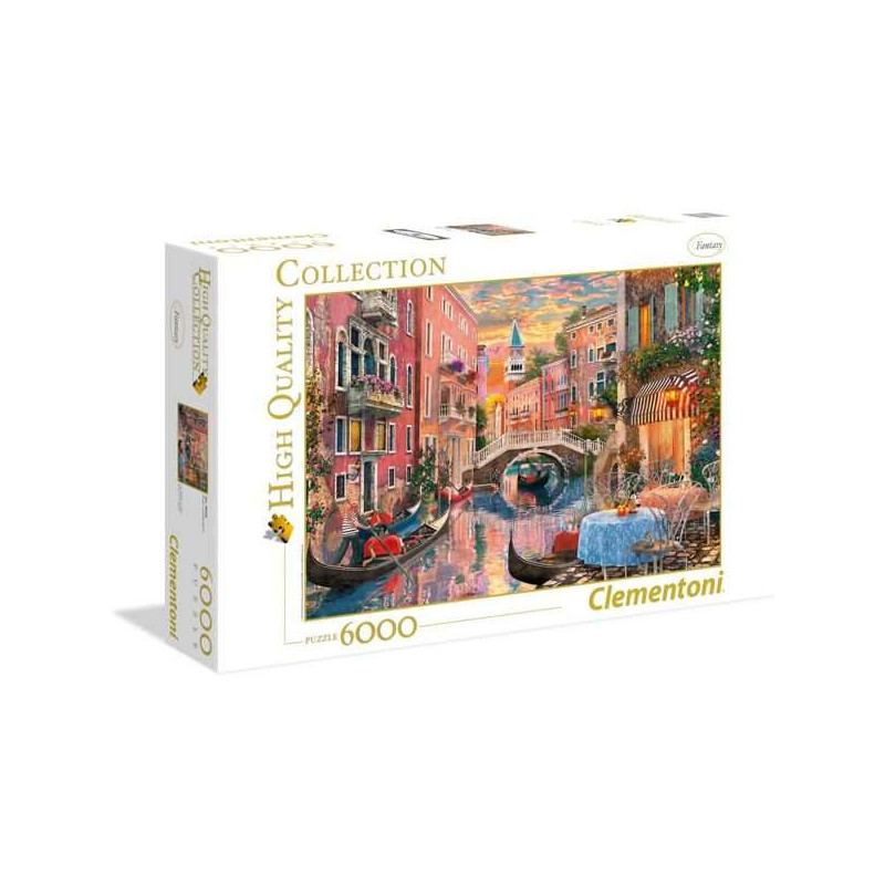 Imagen puzzle clementoni atardecer en venecia 6000 piezas