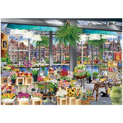 imagen 1 de puzzle ravensburger amsterdam flower 1000 piezas