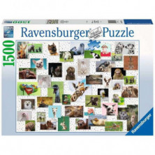 Imagen puzzle ravensburger animales divertidos 1500 pieza