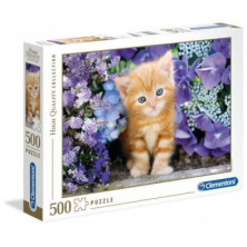 Imagen puzzle clementoni gatito rubio 500 piezas