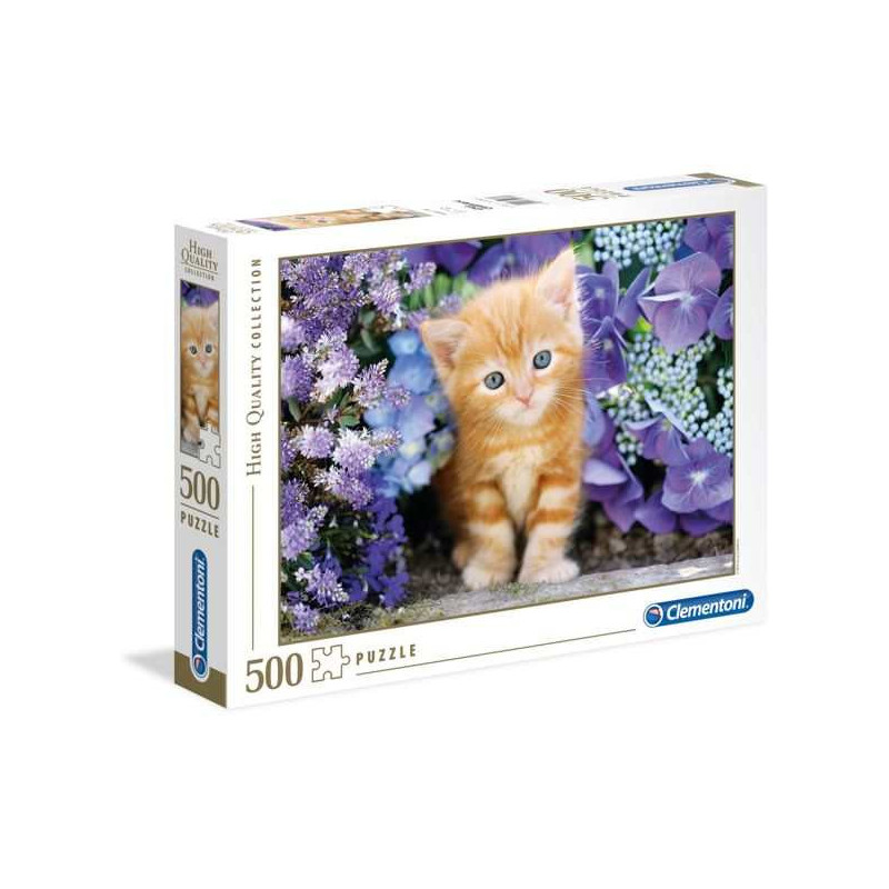 Imagen puzzle clementoni gatito rubio 500 piezas