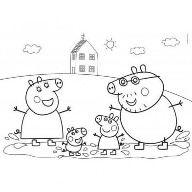 imagen 1 de puzzle clementoni happy color peppa pig double fac