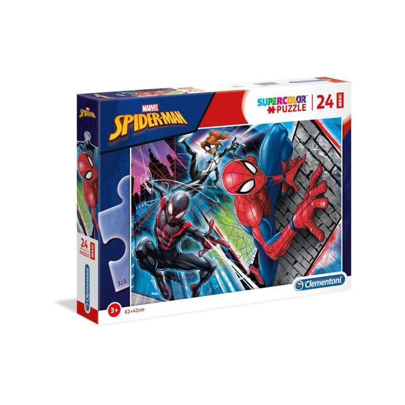 Imagen puzzle clementoni supercolor spiderman 24 piezas