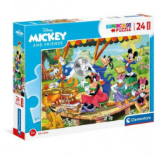Imagen puzzle clementoni supercolor mickey friends 24 pie