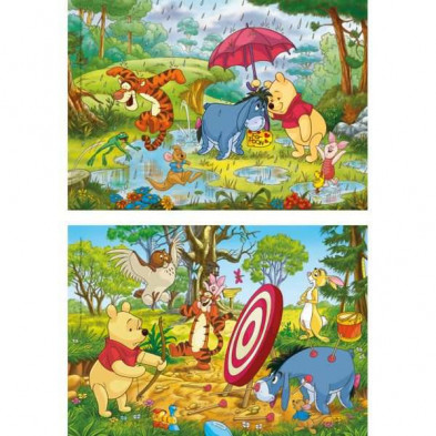 imagen 1 de puzzle clementoni supercolor winnie the pooh 2x20