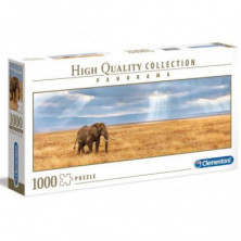 Imagen puzzle clementoni panorama elefante 1000 piezas