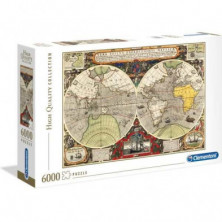 Imagen puzzle clementoni mapa antiguo 6000 piezas