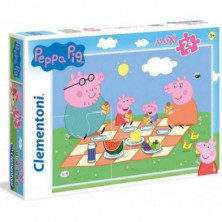 Imagen puzzle clementoni supercolor peppa pig 24 piezas