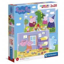 PUZZLE CLEMENTONI PEPPA PIG 2x20 PIEZAS