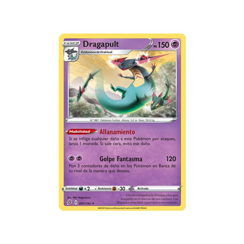 Imagen carta dragapult juego de cartas pokemon
