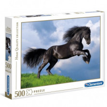 Imagen puzle black horse 500 piezas