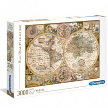 Imagen puzzle clementoni mapa antiguo 3000 piezas
