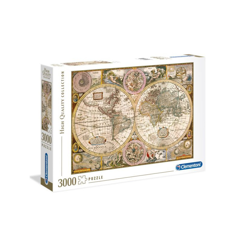 Imagen puzzle clementoni mapa antiguo 3000 piezas