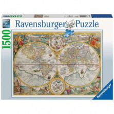 Imagen puzzle ravensburger mapa del mundo 1594 1500 pieza