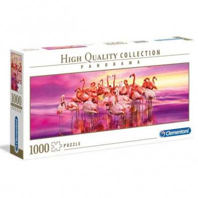 Imagen puzzle clementoni panorama hqc flamingo 1000 pieza