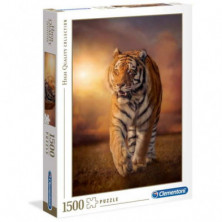 PUZZLE CLEMENTONI HQC TIGRE AL ATARDECER 1500 PIEZAS