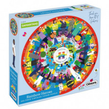 Imagen puzzle héroes del arco iris 500 piezas circular
