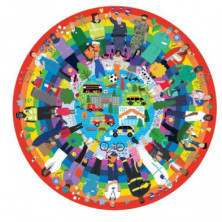 imagen 1 de puzzle héroes del arco iris 500 piezas circular