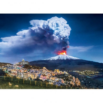 imagen 1 de puzle clementoni etna en erupción 1000 piezas